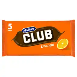 Iceland McVitie's Club Orange Bars 5 x 22g (110g) offer