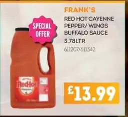 Bestway FRANK'S Red hot Cayenne pepper/wings buffalo sauce offer