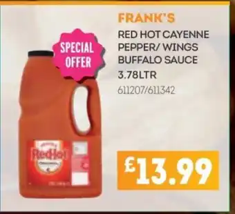 Bestway FRANK'S Red hot Cayenne pepper/wings buffalo sauce offer