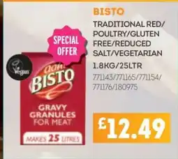 Bestway BISTO Traditional red/ poultry/gluten free/reduced salt/vegetarian offer