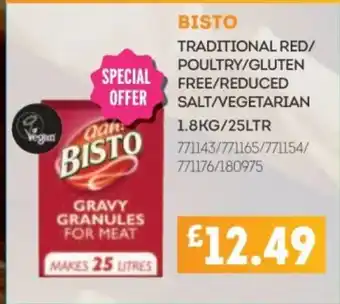 Bestway BISTO Traditional red/ poultry/gluten free/reduced salt/vegetarian offer