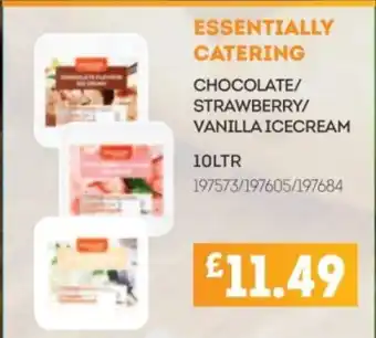 Bestway ESSENTIALLY CATERING Chocolate/ strawberry/ vanilla icecream offer