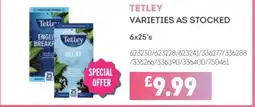 Bestway TETLEY Varieties as stocked offer