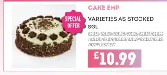 Bestway CAKE EMP Varieties as stocked sgl offer