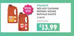 Bestway FRANK'S Red hot cayenne pepper/wings buffalo sauce offer