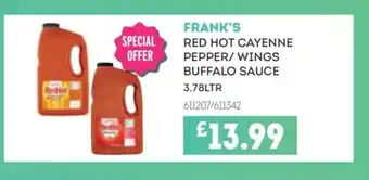Bestway FRANK'S Red hot cayenne pepper/wings buffalo sauce offer