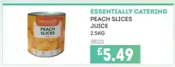 Bestway ESSENTIALLY CATERING Peach slices juice offer