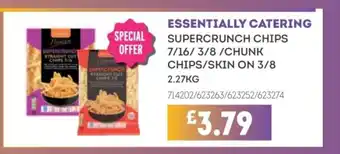 Bestway ESSENTIALLY CATERING Supercrunch chips 7/16/3/8/chunk chips/skin on 3/8 offer