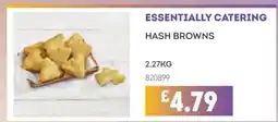 Bestway ESSENTIALLY CATERING Hash browns offer