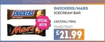 Bestway SNICKERS/MARS Ice cream bar offer