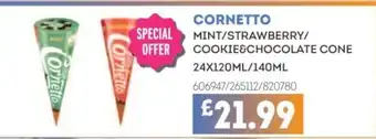 Bestway CORNETTO Mint/strawberry/ cookie&chocolate cone offer