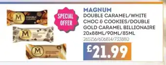 Bestway MAGNUM Double caramel/white choc & cookies/double gold caramel billionaire offer