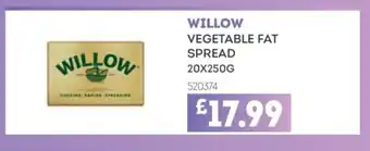 Bestway WILLOW Vegetable fat spread offer