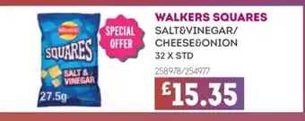 Bestway WALKERS SQUARES Salt&vinegar/ cheese&onion offer