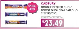 Bestway CADBURY Double decker duo / boost duo/ starbar duo offer