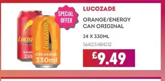Bestway LUCOZADE Orange/energy can original offer