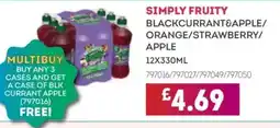 Bestway SIMPLY FRUITY Blackcurrant&apple/ orange/strawberry/ apple offer