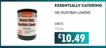 Bestway ESSENTIALLY CATERING HD Dustbin liners offer