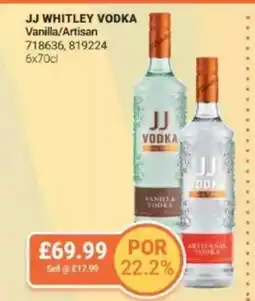 Bestway JJ WHITLEY Vodka offer