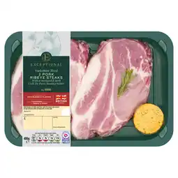 Asda Exceptional by ASDA Yorkshire Bred 2 Pork Ribeye Steaks 480g offer