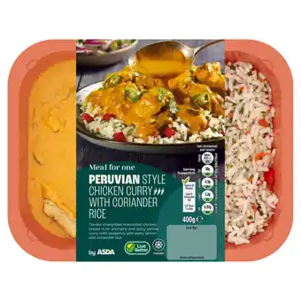Asda ASDA Meal for One Peruvian Style Chicken Curry with Coriander Rice 400g offer
