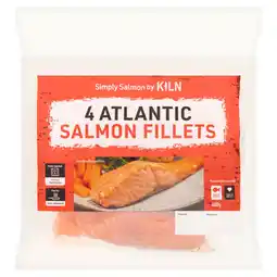 Asda Kiln 4 Atlantic Salmon Fillets 400g offer