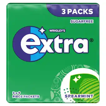 Iceland Extra Spearmint Sugarfree Chewing Gum Multipack 3x9 Pieces offer