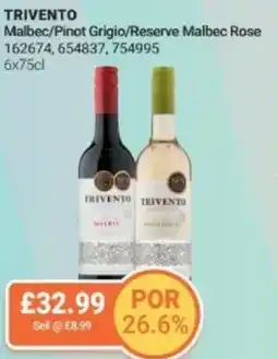 Bestway TRIVENTO Malbec/Pinot Grigio/Reserve Malbec Rose offer