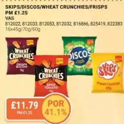 Bestway Skips/discos/wheat crunchies/frisps offer