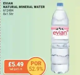 Bestway Evian natural mineral water offer