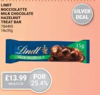 Bestway Lindt nocciolatte milk chocolate hazelnut treat bar offer