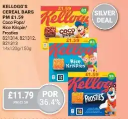 Bestway KELLOGG'S CEREAL BARS Coco Pops/ Rice Krispie/ Frosties offer
