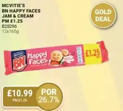 Bestway Mcvitie's bn happy faces jam & cream offer