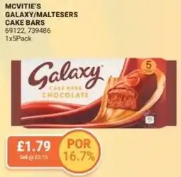 Bestway Mcvitie's galaxy/maltesers cake bars offer