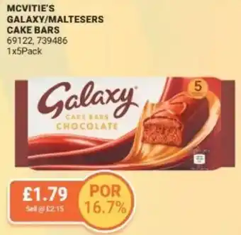 Bestway Mcvitie's galaxy/maltesers cake bars offer