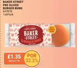 Bestway Baker street pre sliced burger buns offer
