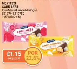 Bestway MCVITE'S CAKE BARS Eton Mess/Lemon Meringue offer