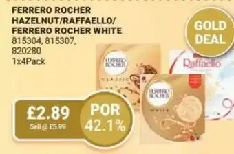 Bestway Ferrero rocher hazelnut/raffaello/ ferrero rocher white offer