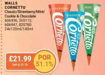 Bestway WALLS CORNETTO Classic/Strawberry/Mint/ Cookie & Chocolate offer
