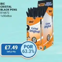 Bestway Bic cristal black pens offer