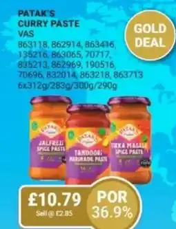 Bestway Patak's curry paste offer