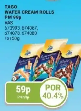 Bestway Tago wafer cream rolls offer