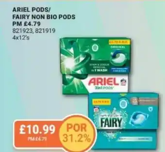 Bestway Ariel pods/ fairy non bio pods offer