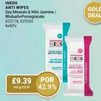 Bestway INEOS ANTI WIPES Sea Minerals & Wild Jasmine/ Rhubarb+Pomegranate offer