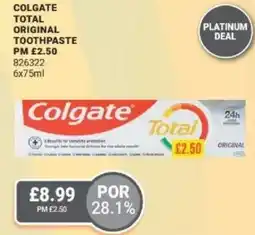 Bestway Colgate total original toothpaste offer