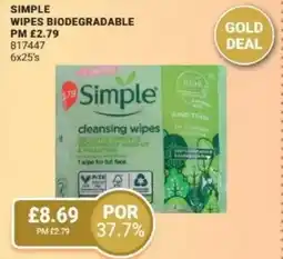 Bestway Simple wipes biodegradable offer