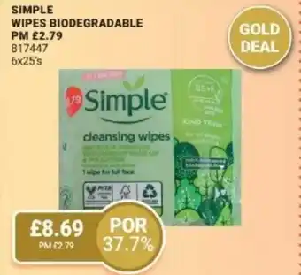Bestway Simple wipes biodegradable offer
