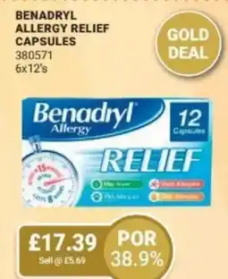Bestway Benadryl allergy relief capsules offer