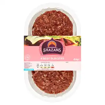 Asda Shazans 4 Quarter Pound Beef Burgers offer