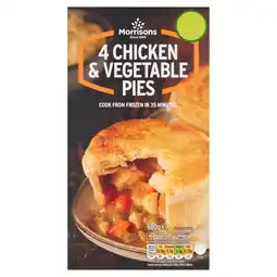 Morrisons Morrisons 4 Chicken & Vegetable Pies offer